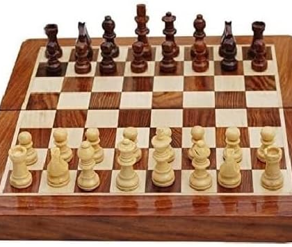 BCBESTCHESS Set, Premium Quality, Handcrafted Rosewood Unique Chess Board Set, Foldable Secure Storage for Magnetic Pieces with Extra Queens, Chess Set for Kids and Adults, Brown(12×12 Inches) : Toys & Games